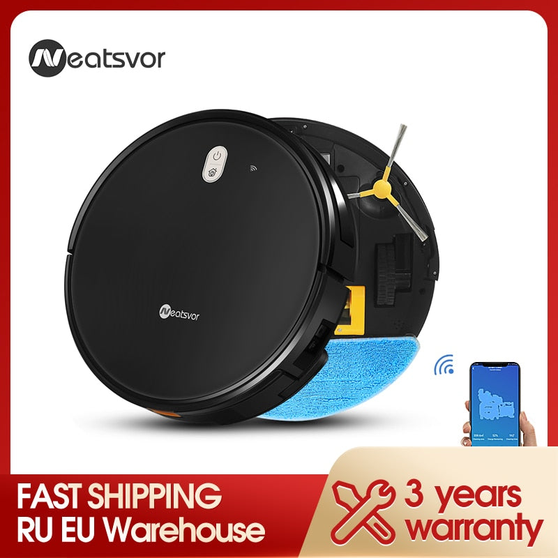 NEATSVOR X520 Robot Vacuum Cleaner 6000pa 5200 MAh Regular Automatic Charging For Sweeping and Mopping Smart Home